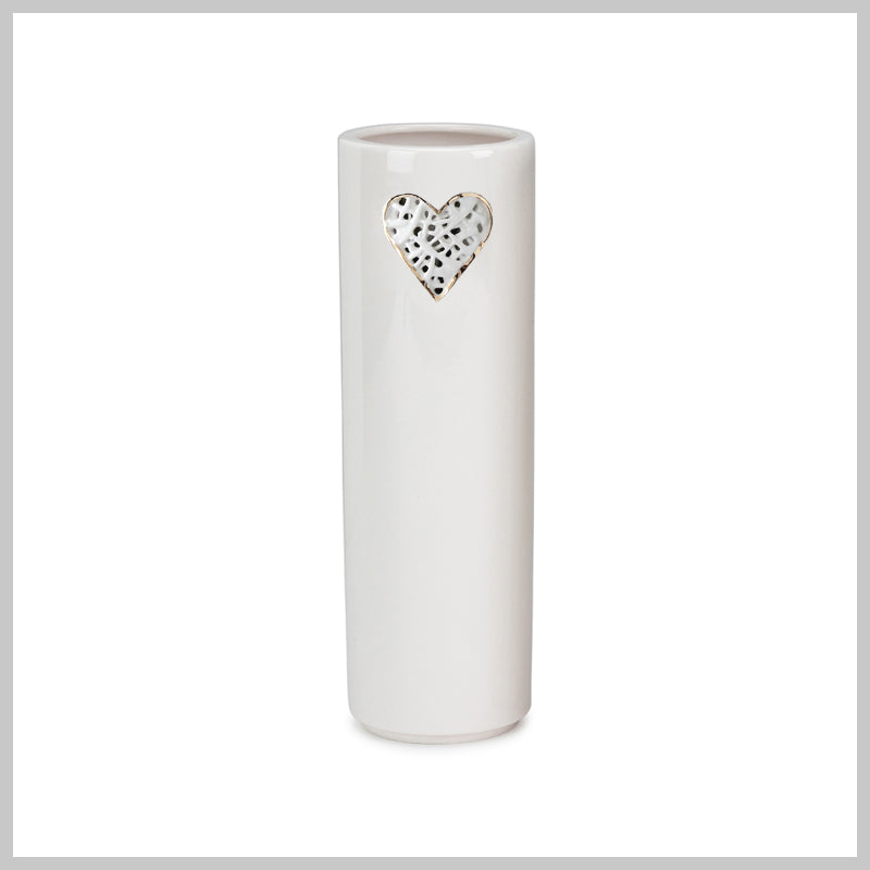 Tangled Heart Motif Vase with lustre detailing