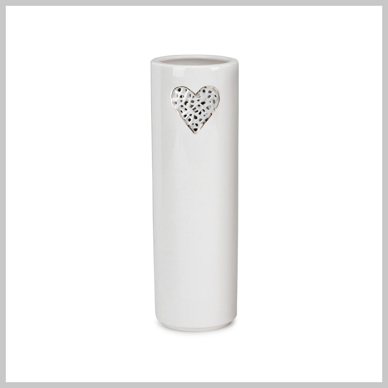 Tangled Heart Motif Vase with lustre detailing