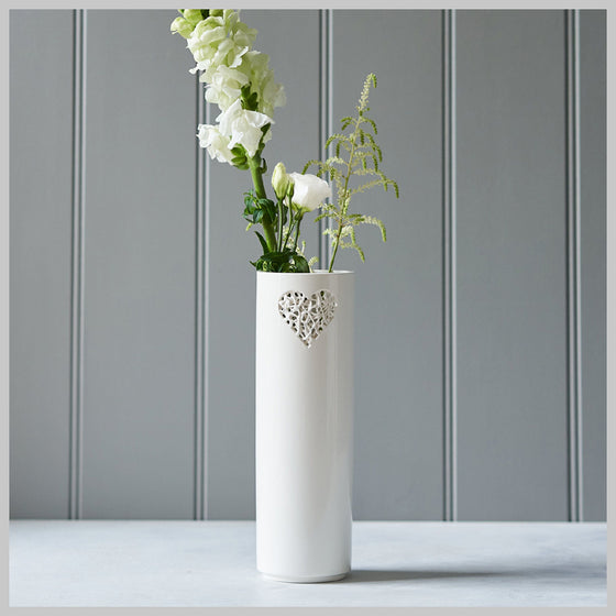Tangled Heart Ceramic Vase