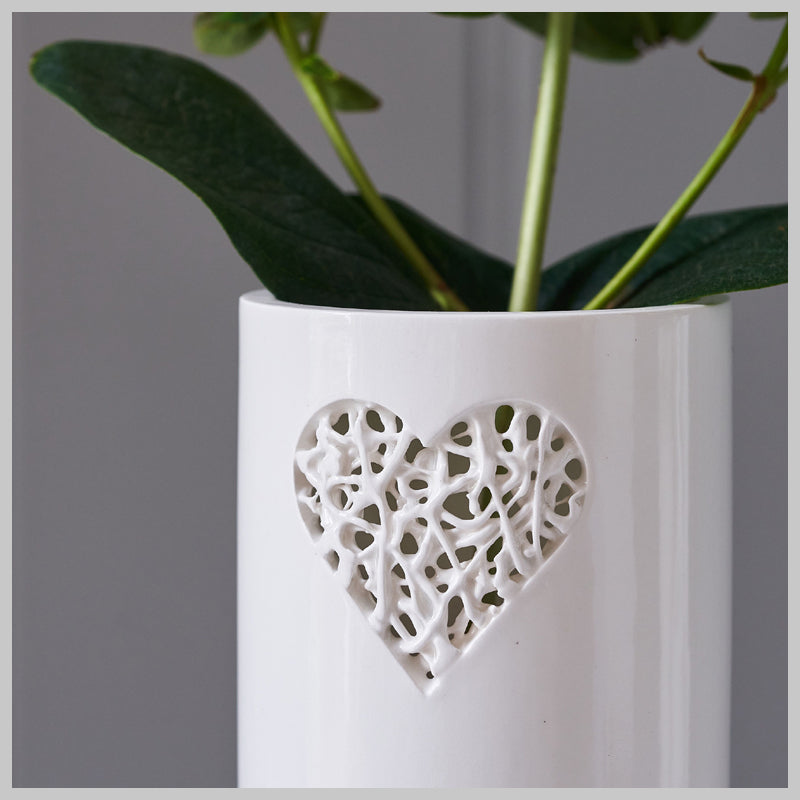 Tangled Heart Ceramic Vase