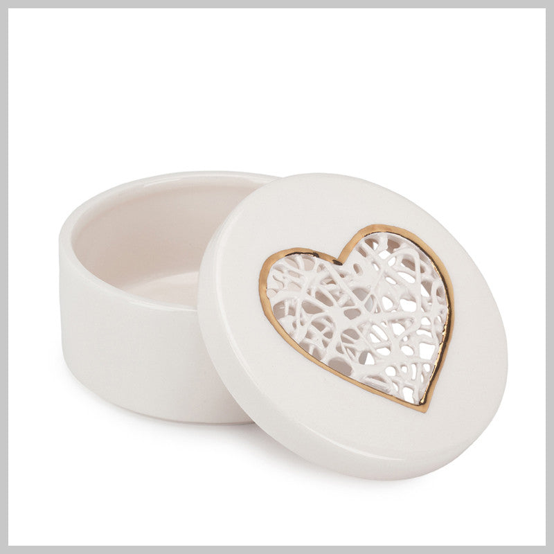 Tangled Heart Trinket Box with lustre detailing
