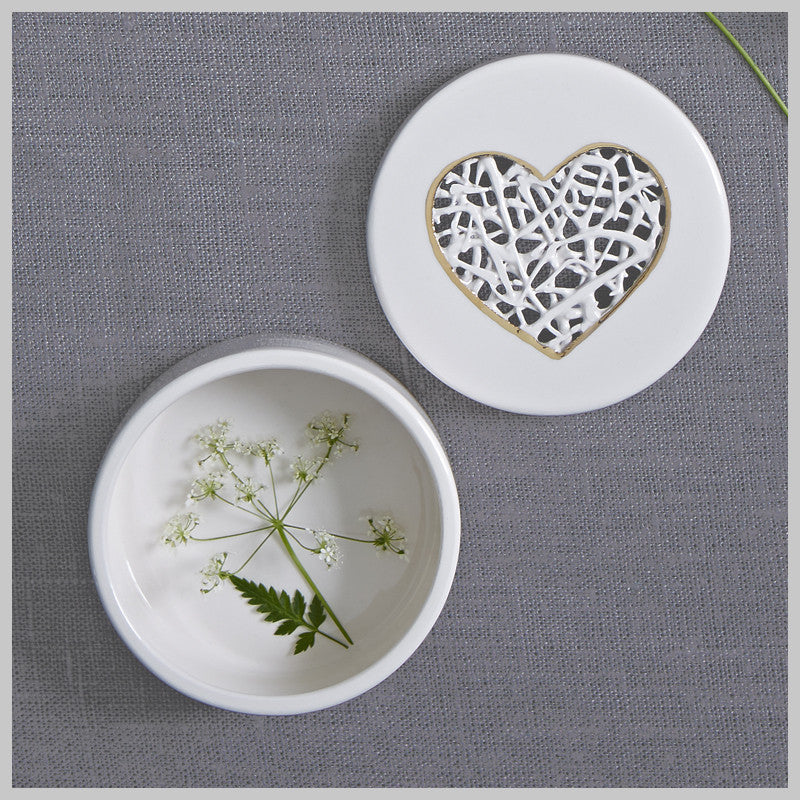 Tangled Heart Trinket Box with lustre detailing