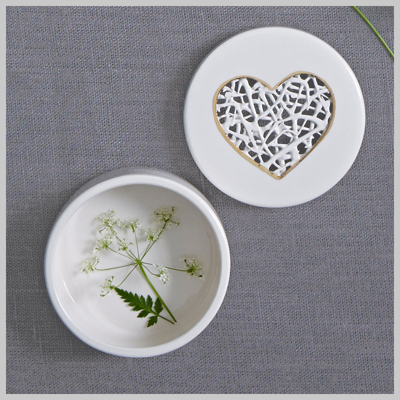 Tangled Heart Gift Collection with Gold lustre detailing