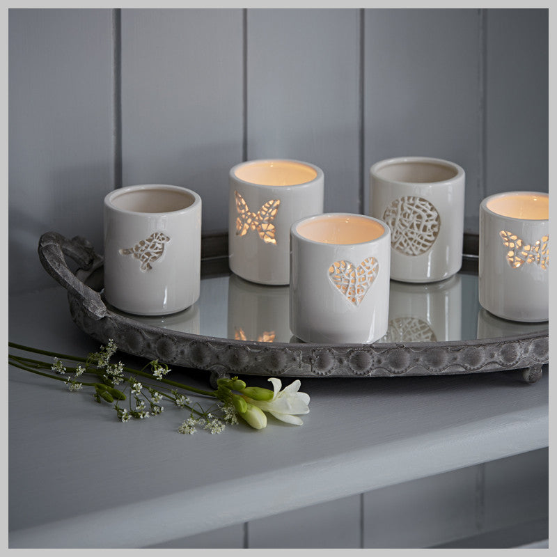 Tangled Heart Motif Tea Light Holder